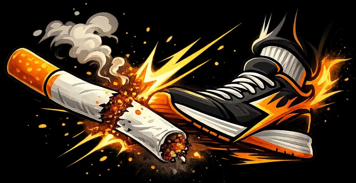 Kicking cigarette